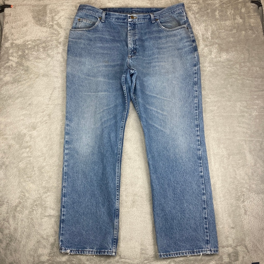Riders by Lee Authentic Men's Blue Wash Denim Jeans Size 42x32 Straight‎ Leg